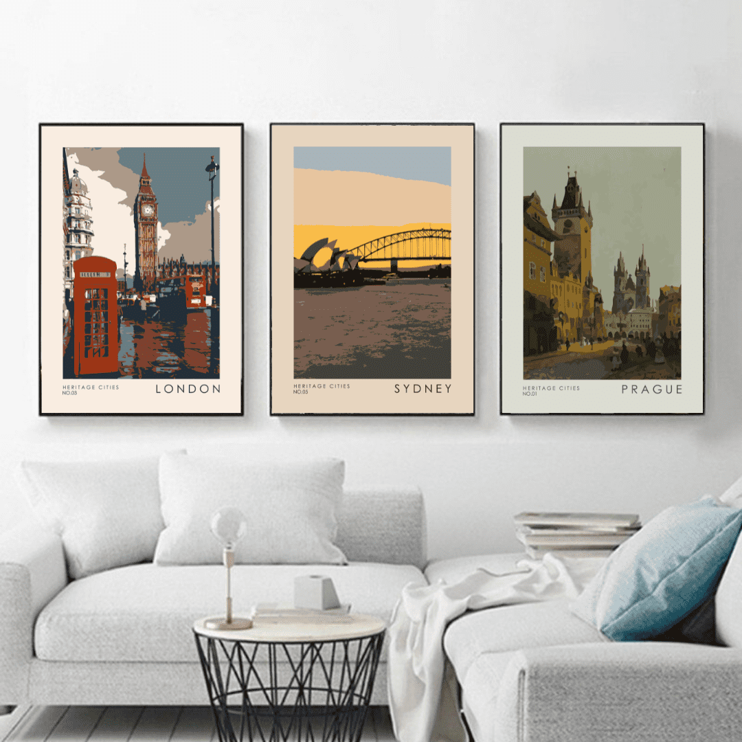 Vintage Travel Art Frames - EVODIA PK STORE